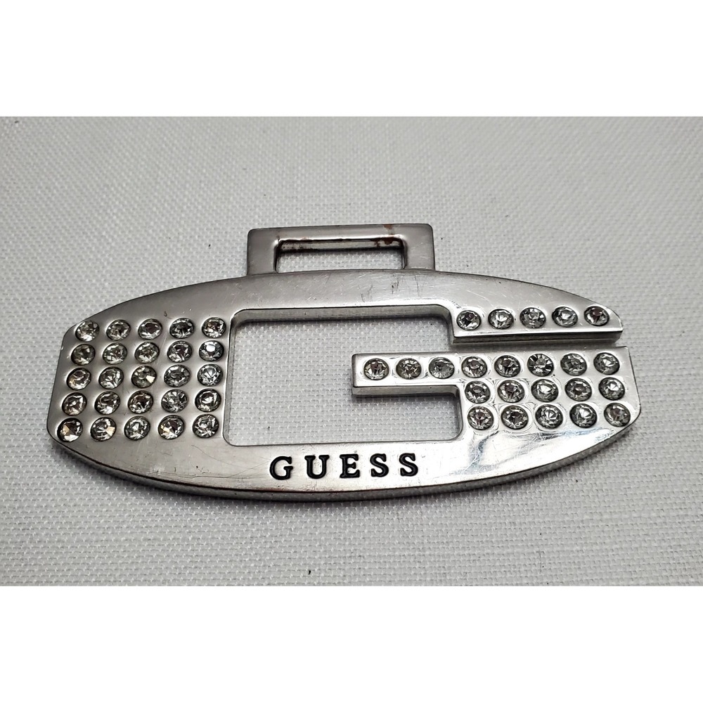 GUESS LETTER "G" LOGO PURSE BUCKLE W/ CRYSTALS GREAT FOR ANY VINTAGE COLLECTION
